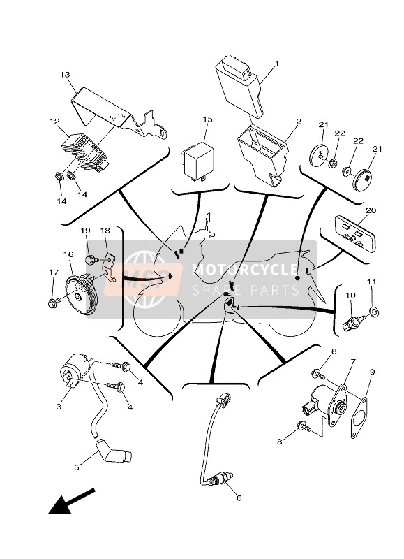 5C3H33500100, Relais Des Clignotan, Yamaha, 2